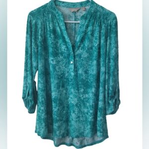 Coral Bay M Green Polyester Top